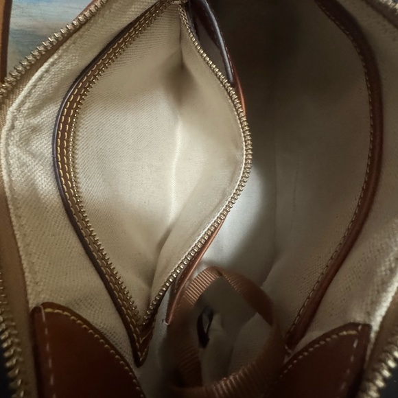 Dooney & Bourke Tan and Brown Monogram Shoulder Bag - Picture 5 of 6